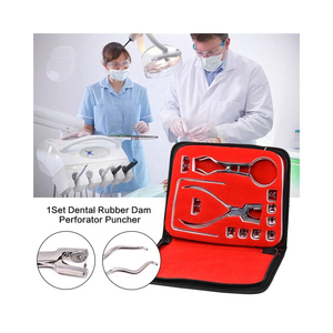 Kit de chirurgie d'outil de poinçon de perforateur de barrage en caoutchouc dentaire durable d'acier inoxydable/ciseaux chirurgicaux - Product Image 2