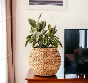 Nouveau design Pot de fleur tissé en paille écologique jardinière pliable en gros paniers de plantes pour la décoration de jardin - Product Image 3