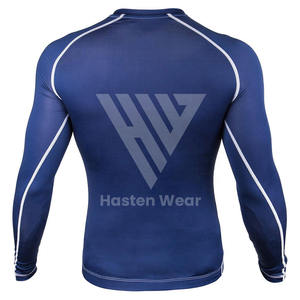 Best Selling Custom Made Premium Polyester Nylon Made Men's <b>Rash</b> <b>Guard</b> Fight Training Breathable Good Quality <b>MMA</b> <b>Rash</b> <b>Guards</b> - Product Image 3