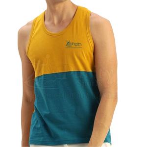 Wholesale Customized Color Solid Men's <b>Tank</b> <b>Top</b>-Quick Dry Breathable <b>Knitted</b> Fabric with Front Logo for Sports Fitness - Product Image 4