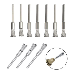 Brosse miniature en fil d'acier inoxydable de bonne qualité pour le nettoyage des métaux, des bijoux et des pièces de moteur, disponible à bon prix - Product Image 2