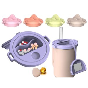 <span class=keywords><strong>2</strong></span>-in-1 Pillendose mit Box-Ersatzdeckel für 40-Unzen-Becher mit Handyhalter und Pillenaufbewahrungsbox - Product Image 5
