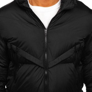 Veste matelassée pour homme au design tendance, logo personnalisé, hiver, veste brillante à bulles, veste pour homme - Product Image 5