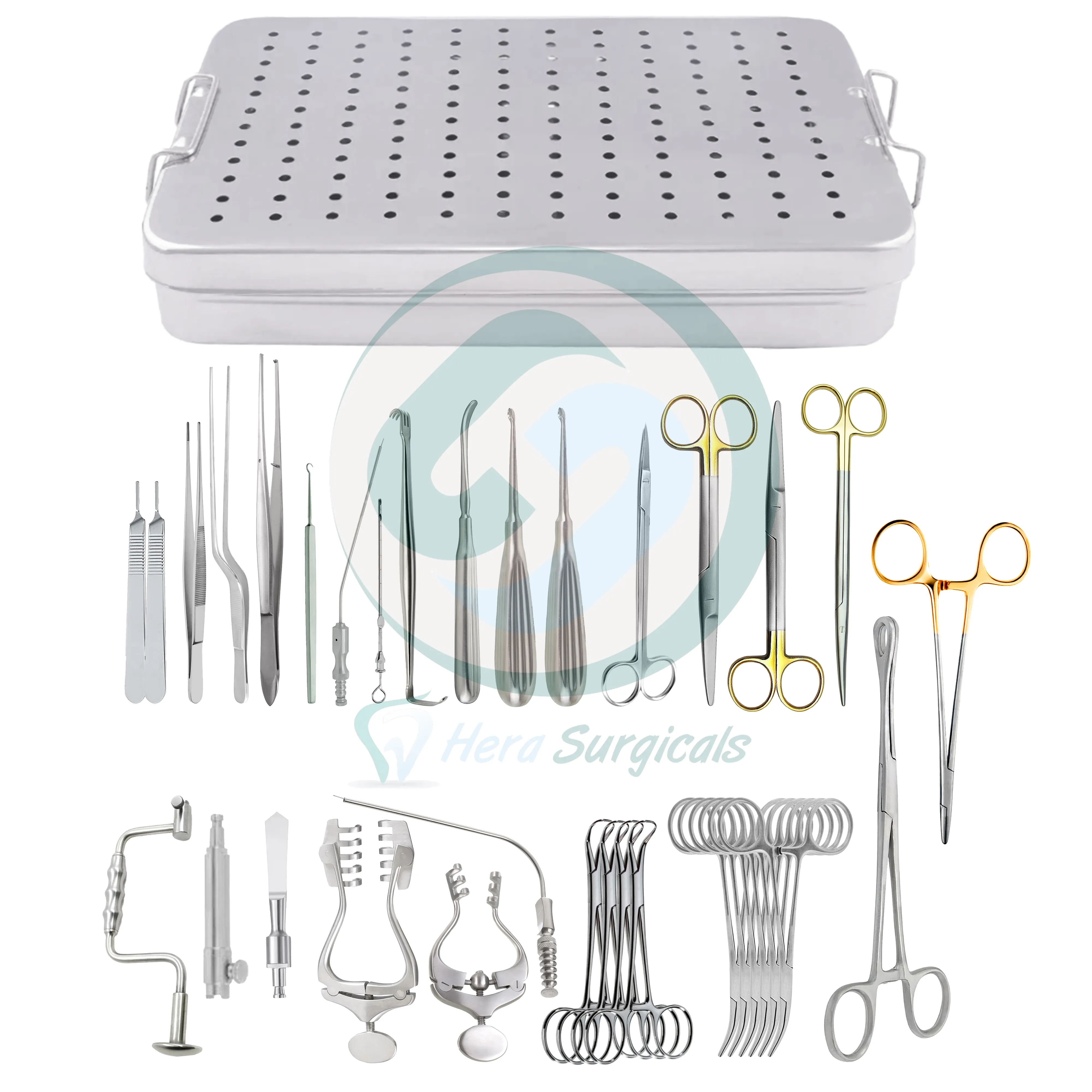 Basisinstrumenten Voor Ventriculografie Stellen Instrumenten Voor Hartchirurgie In Met Sterilisatie Roestvrijstalen Doos