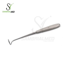 Aguja de Ligadura Manual DESCHAMPS de Acero Inoxidable de Primera Calidad, Punta Roma Derecha, 24 cm, Agujas de Sutura Médicas, Quirúrgicas - Product Image 4