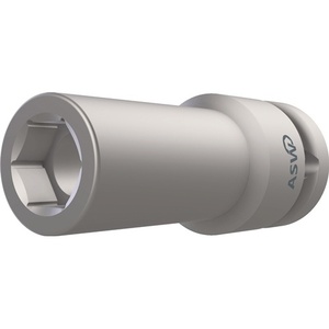 <b>Socket</b> Insert 740 L 3/4" Drive 6-Point <b>17mm</b> 95mm Length White ASW Impact Wrench - Product Image 3