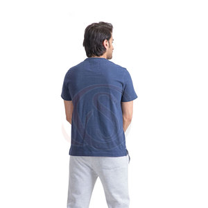 Wholesale High Quality Hip Hop Men's Solid T-Shirts 100% Cotton <b>Canvas</b> Breathable 300g Custom Logo Front <b>Round</b> Neck Casual Wear - Product Image 4