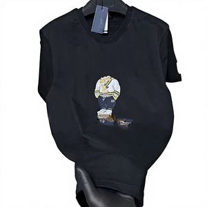 เสื้อยืดผู้ชายไซส์ใหญ่ ผ้าไหม/ผ้าฝ้าย ลายสัตว์ 300 กรัม ป้องกันขนร่วง คอกลม แขนสั้น สวมใส่สบาย ระบายอากาศดี เป็นมิตรกับสิ่งแวดล้อม รับผลิตแบบ OEM ODM - Product Image 1