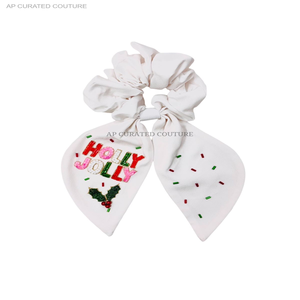 Tela de algodón multicolor bordada a mano india de moda, Scrunchie con cuentas personalizable para niñas para la temporada de Carnaval - Product Image 5