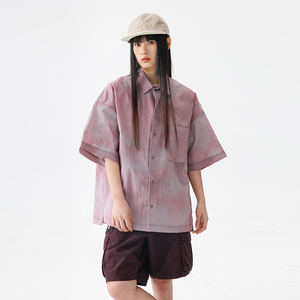 <span class=keywords><strong>Chemise</strong></span> multicolore à manches courtes, style classique et camouflage, tissu respirant, coupe ajustable, détails personnalisés - Product Image 4