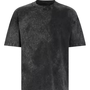 Camisetas Vintage para Hombre al por Mayor, con Logotipo Personalizado, Lavado Ácido, Bordado con Parches, Talla Grande, 100% Algodón Orgánico, Cuello Redondo, Manga Corta - Product Image 4