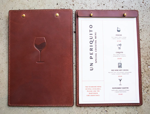 PU Menu Display Stand A4 <b>A5</b> A6 French Menu Holder Bar Tabletop <b>Folder</b> Wine Red Brown - Product Image 6