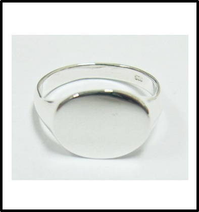 Silver 925 Wide Oval Signet Ring Design Jewelry Wholesale Factory in Thailand