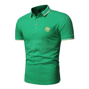 Polos de secado rápido para hombre, camisetas personalizadas 100% de algodón de manga corta de punto con estampado de logotipo para equipo escolar, promoción sólida - Product Image 1