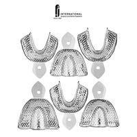 Tray Impresi Gigi Manual Berkualitas Tinggi Profesional, Ringan, Dapat Digunakan Kembali, Bersertifikat CE, Bahan Stainless Steel, OEM, Laris Terjual