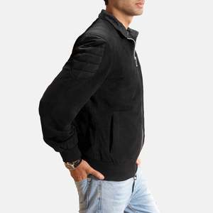 Ethan Genuine <b>Leather</b> Bomber <b>Jacket</b> XS Hybrid <b>Suede</b> Cowhide Casual Aviator Zippered Closure Water Proof Shearling for Autumn - Product Image 2