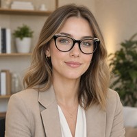 Monture de lunettes optiques œil-de-chat pour femme en acétate, monture complète, à la mode, avec décoration en strass