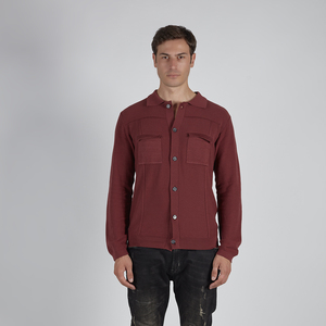 Tasche frontali da uomo di alta qualità del produttore a manica lunga per Polo tinta unita stile Casual tinto in filo - Product Image 2