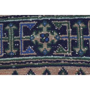 Alfombra Turca Pequeña de 1.6x2.4 pies (48x73 cm), Alfombra Vintage Azul Sólida - Product Image 5