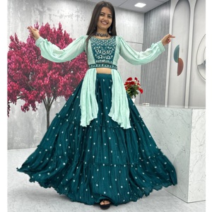 Rakhi เสื้อครอปพิเศษผ้าพรีเมี่ยมดีไซน์รื่นเริงสำหรับผู้หญิง - Product Image 1