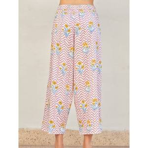 Women's Casual Flare <b>Palazzo</b> <b>Pants</b>-Breathable Wrinkled Harem Trousers - Product Image 4