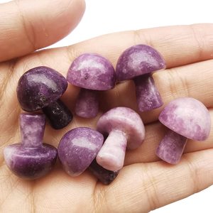 Haute qualité lépidolite Gua Sha corps grattage outil de Massage cristal naturel champignon en gros pour pierre précieuse du visage - Product Image 3