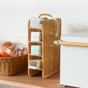 Caja de ratán con asa, dividida en capas, caja de almacenamiento tejida a mano, ecológica, natural, para el hogar y decoración del hogar, de Vietnam - Product Image 4