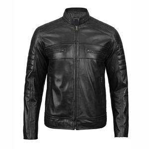 2025 Oem Service vestes en cuir hommes couleur noire hommes veste en cuir produit à manches longues veste en cuir pour hommes - Product Image 4