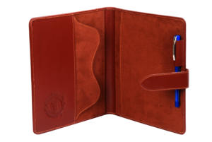 Cuaderno de negocios ejecutivo elegante simple cubierta de diario de cuero genuino suave tamaño A5 con logotipo personalizado - Product Image 4