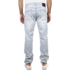 Vaqueros de hombre de invierno, ecológicos, impermeables, transpirables, de mezcla de algodón, de cintura alta elástica, holgados, de pierna recta, con lavado arena. - Product Image 6