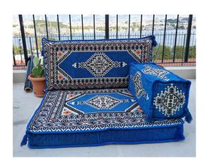 Sièges de sol arabes Canapé de sol arabe Sol de siège arabe | 90x70x10cm 3 pièces 1 Set - Product Image 2
