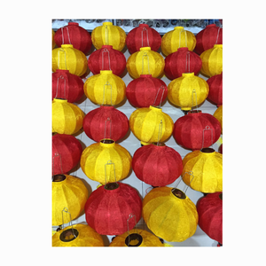 Linterna de bambú de seda Hoi An vietnamita de alta calidad y precio más barato, linterna colgante LED para exteriores, gran oferta 2024 - Product Image 1