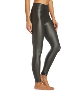 Leggings de yoga taille haute unis colorés pour femmes, effet froncé aux fesses, respirants, tricotés, pour le fitness et l'entraînement, style décontracté - Product Image 1