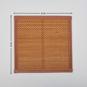 Square placemat made from bamboo <b>blinds</b> with sewn border Eco friendly products Made in Vietnam Table decoration Wholesale - Product Image 5