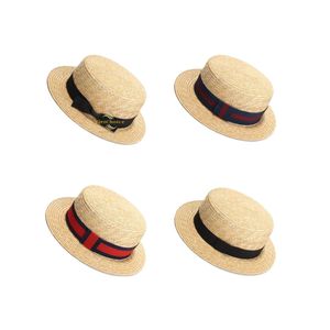 Chapeau de paille Panama personnalisé avec logo à prix compétitif – Chapeau rayé élégant pour hommes et femmes, idéal pour les voyages à la plage - Product Image 5