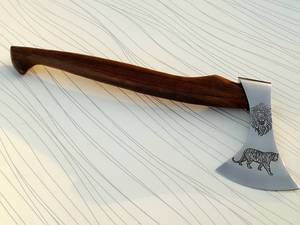 Vente en gros Personnalisé Qualité supérieure OEM ODM Service Hache en acier damassé faite à la main Lames de PRESTIGE de qualité industrielle pour l'extérieur - Product Image 4