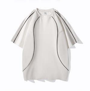 T-shirt pour homme en coton 100% de 260 grammes, col rond, coupe classique, anti-froissement, séchage rapide, respirant, manches courtes, de haute qualité - Product Image 5