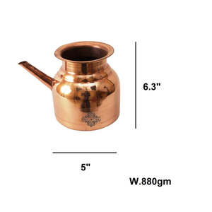 Taza de Cobre Ramjhara Hecha a Mano de 1500 ml, Cobre Puro con Diseño Sencillo - Product Image 4