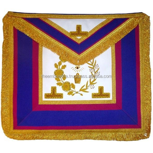 Mark Grand Apron Fine Embroidered Regalia <b>Adjustable</b> Waist Belt Durable Material Custom Wholesale Supply - Product Image 6