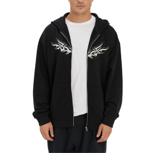 ยูนิเซ็กซ์-ซิปอัพเสื้อฮู้ดผ้าถักโพลีเอสเตอร์/ ผ้าฝ้ายทรงตรงเข้ารูปปกติฤดูหนาว - Product Image 1