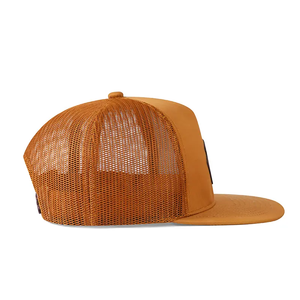 Alta calidad personalizado 6 paneles algodón sarga malla camioneros sombrero adulto moda gorra de béisbol cuero parche camionero sombrero malla - Product Image 4
