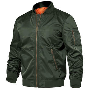 Chaquetas Bomber de Lona Personalizadas al por Mayor, Ropa de Calle de Invierno, Cuello Redondo, Resistentes al Viento, Ecológicas, Ligeras, Bordado Frontal Personalizado - Product Image 5