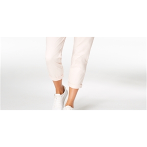 Pantaloni da Donna Maison Jules in Tessuto Oxford Rosa, Gamba Dritta, Vita Media, Casual da Ufficio, Taglia 10, Traspiranti, Vestibilità Estiva - Product Image 3