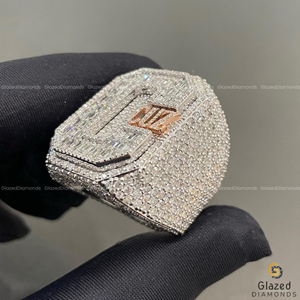 Bague de mariage exclusive pour homme en argent sterling 925, style hip-hop, entièrement sertie de diamants taille brillant, clarté VVS, idéale pour les fêtes - Product Image 3
