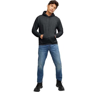 Vente en gros de sweats à capuche pour hommes de qualité supérieure, brodés, à fermeture éclair, unis, en molleton de coton gris, couleur personnalisée - Product Image 5