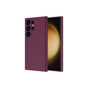 Pour Samsung pour Galaxy S25 Ultra Compatible OMSY Série Mara Coque en silicone liquide premium avec dos en PU pour A53 et Plus - Product Image 1