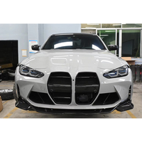 Pour BMW G80 G81 M3 G82 G83 M4, calandre avant en fibre de carbone préimprégnée style ST avec trou pour ACC