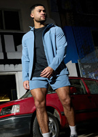 Shorts de sport pour hommes de 6 pouces avec poche zippée, respirant, pour la course à pied, avec doublure en maille intérieure, taille élastique pour l'entraînement physique