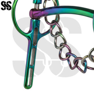 2026 Rainbow Color Hand Made Durable Lightweight High-quality Stainless Steel Horse Bits Stable Side Support Prevents Bit - Product Image 4