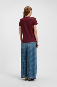 Novedad de 2025, camisetas ajustadas para mujer, camiseta de manga corta para mujer, Camiseta básica sólida de verano para mujer, Camiseta de algodón - Product Image 4